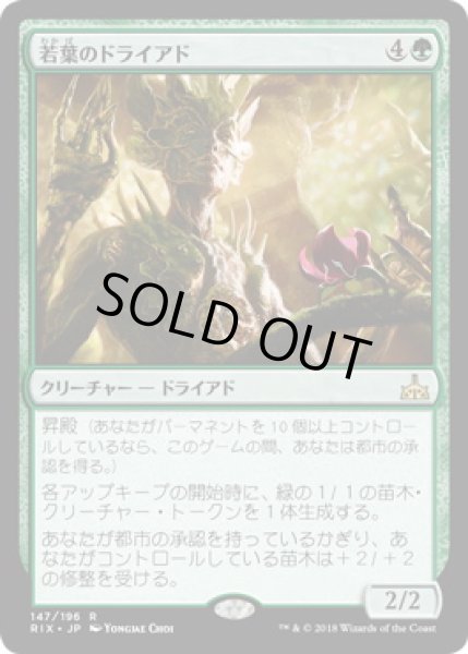 画像1: 【JPN】【Foil】■プロモスタンプ付■《若葉のドライアド/Tendershoot Dryad》[RIX] (1)