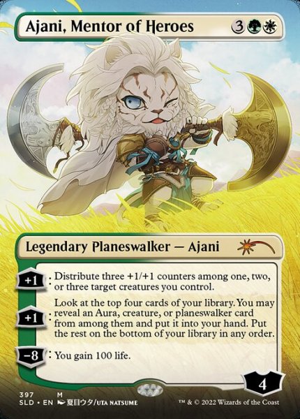 画像1: 【ENG】【Foil】《英雄の導師、アジャニ/Ajani, Mentor of Heroes》[Secret Lair] (1)