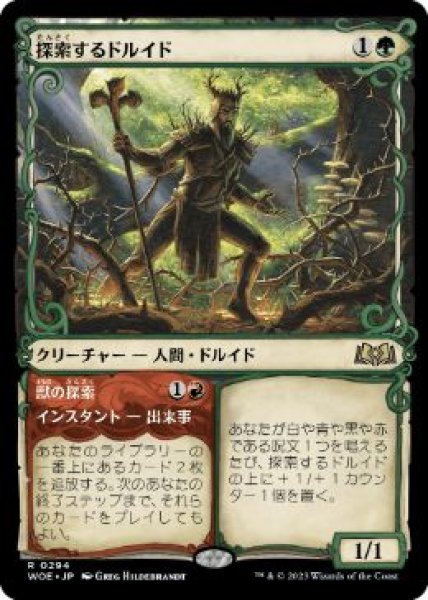 画像1: 【JPN】【Foil】■ショーケース■《探索するドルイド/Questing Druid》[WOE] (1)