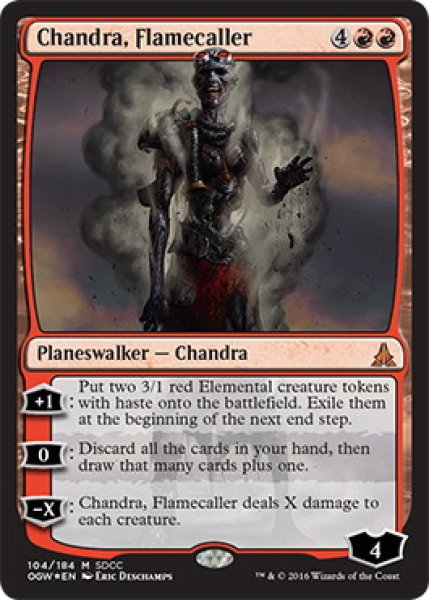 画像1: 【ENG】【Foil】《炎呼び、チャンドラ/Chandra, Flamecaller》[SDCC] (1)