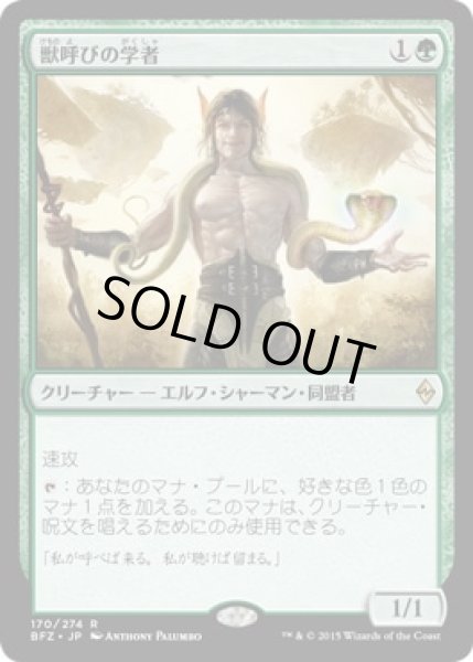 画像1: 【JPN】《獣呼びの学者/Beastcaller Savant》[BFZ] (1)