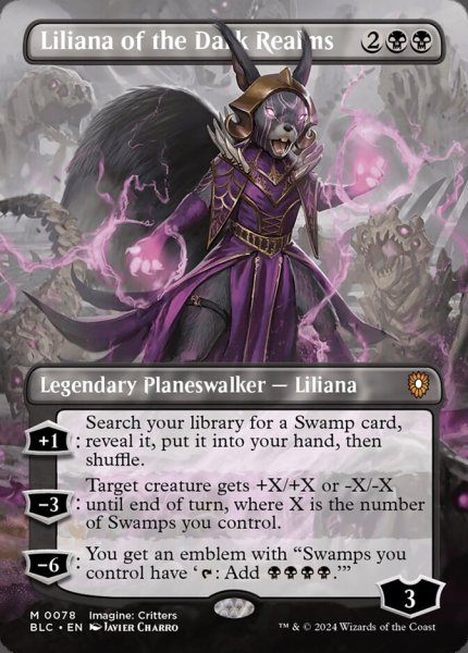 画像1: 【ENG】【Foil】■ボーダーレス■《闇の領域のリリアナ/Liliana of the Dark Realms》[BLC] (1)