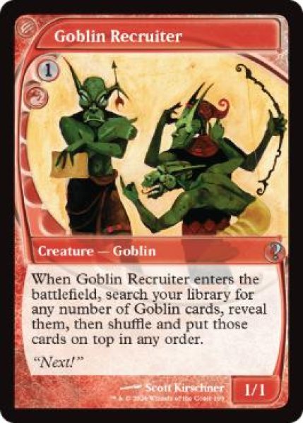 画像1: 【ENG】【Foil】《ゴブリン徴募兵/Goblin Recruiter》[MB2] (1)