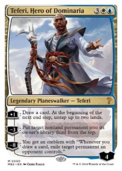 画像1: 【ENG】《ドミナリアの英雄、テフェリー/Teferi, Hero of Dominaria》[MB2] (1)