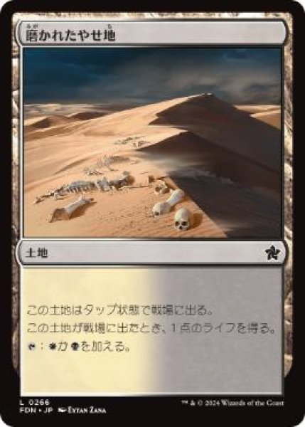 画像1: 【JPN】 《磨かれたやせ地/Scoured Barrens》[FDN] (1)