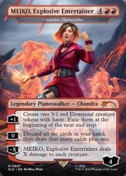 画像1: 【ENG】【Foil】《炎呼び、チャンドラ/Chandra, Flamecaller》[Secret Lair] (1)