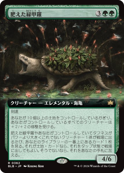 画像1: 【JPN】【Foil】■拡張アート■《肥えた緑甲羅/Fecund Greenshell》[BLB] (1)